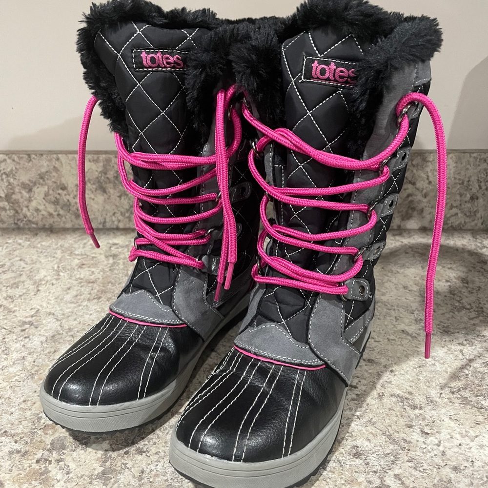 Totes Girls Sabrina Winter Boots Pink Size 3